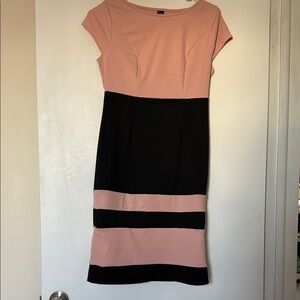 Elegant Pink and Black Dress